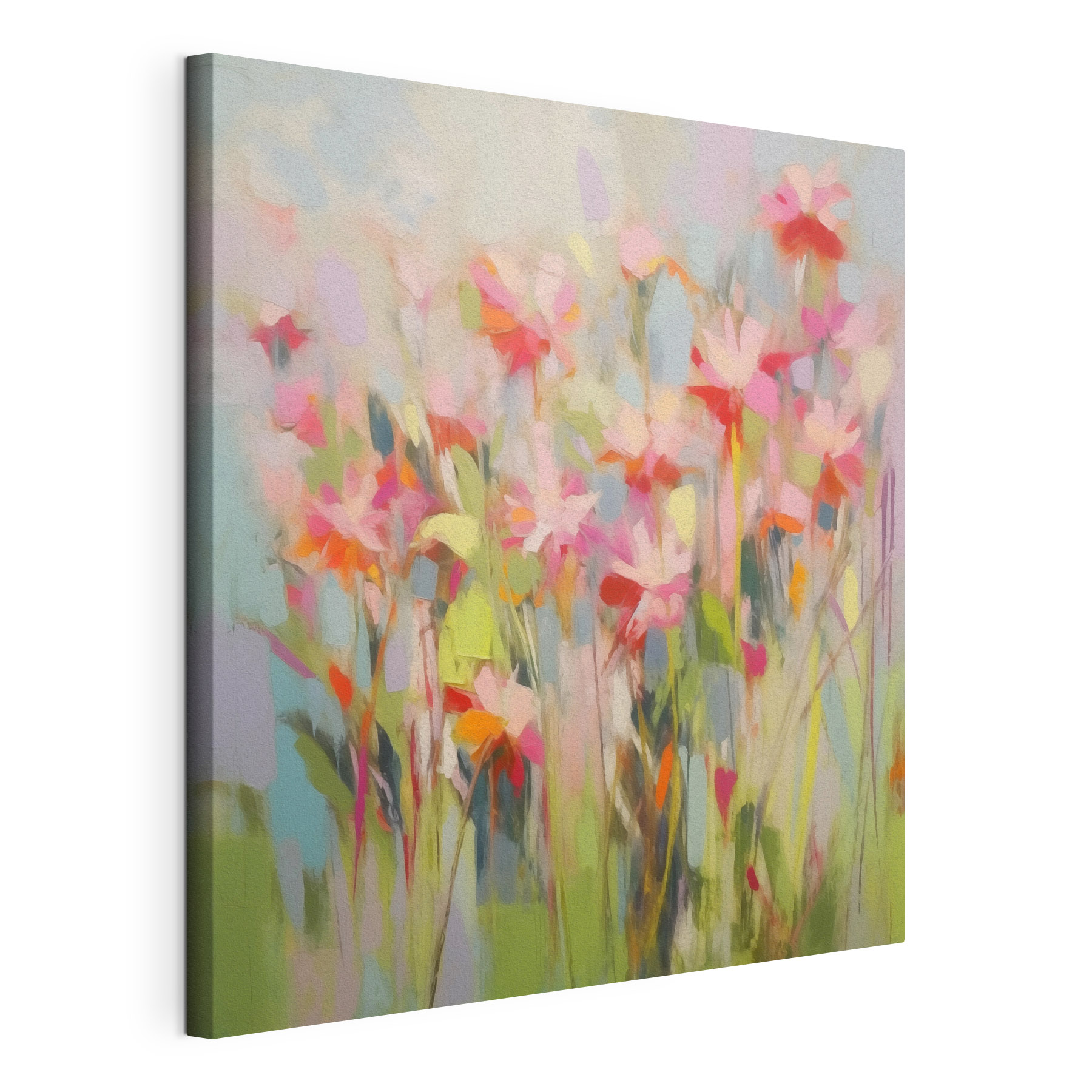 Painting of flowers on a wall Painting of flowers on a wall