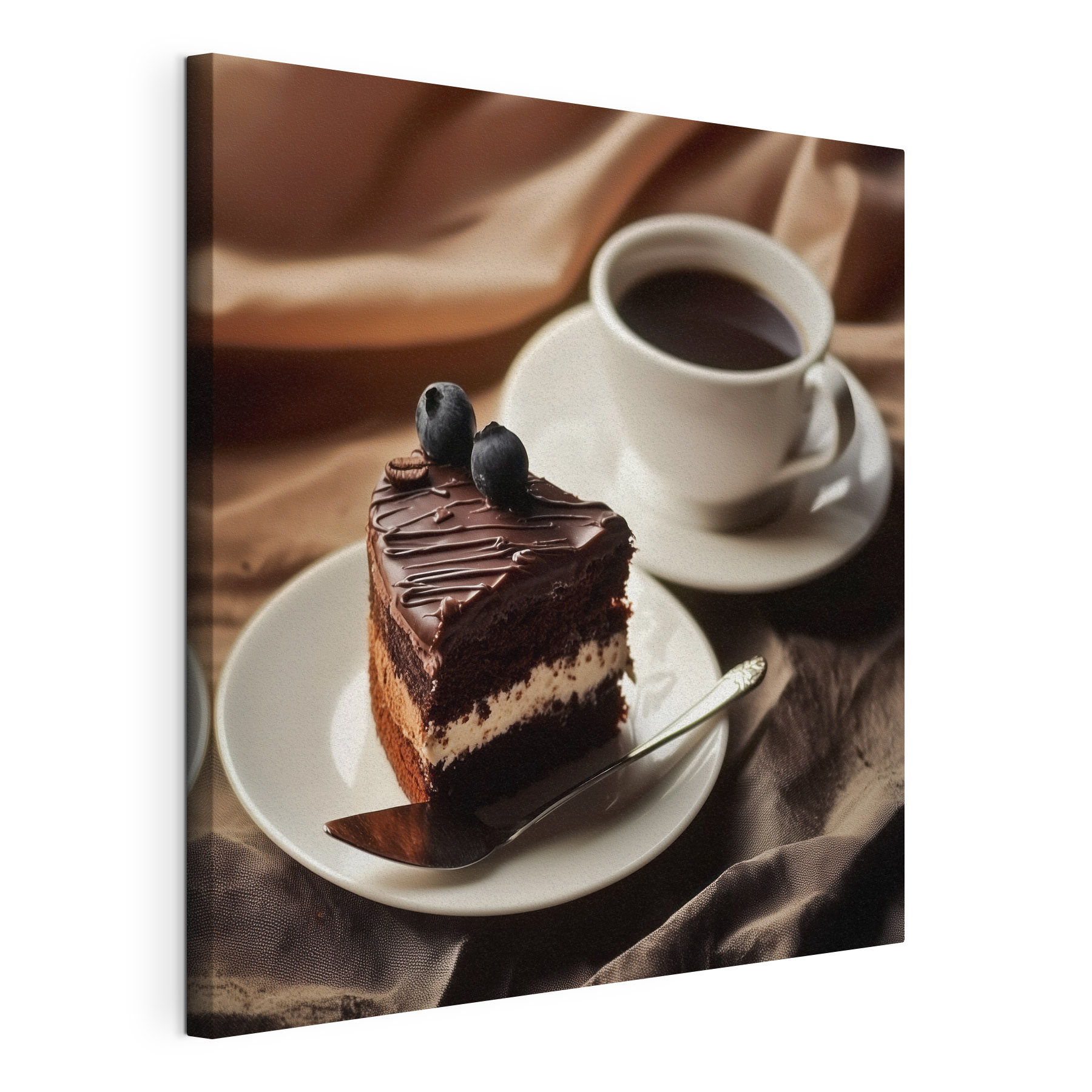 Piece of cake and a cup of coffee Piece of cake and a cup of coffee