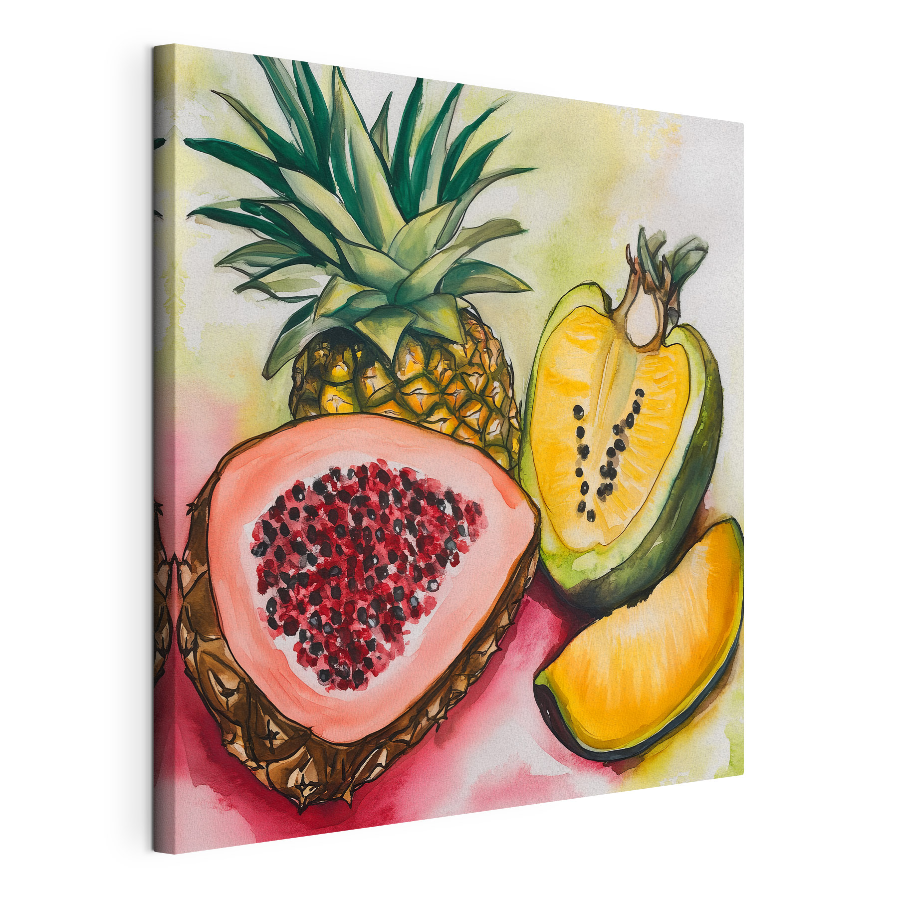 Watercolor painting of fruit