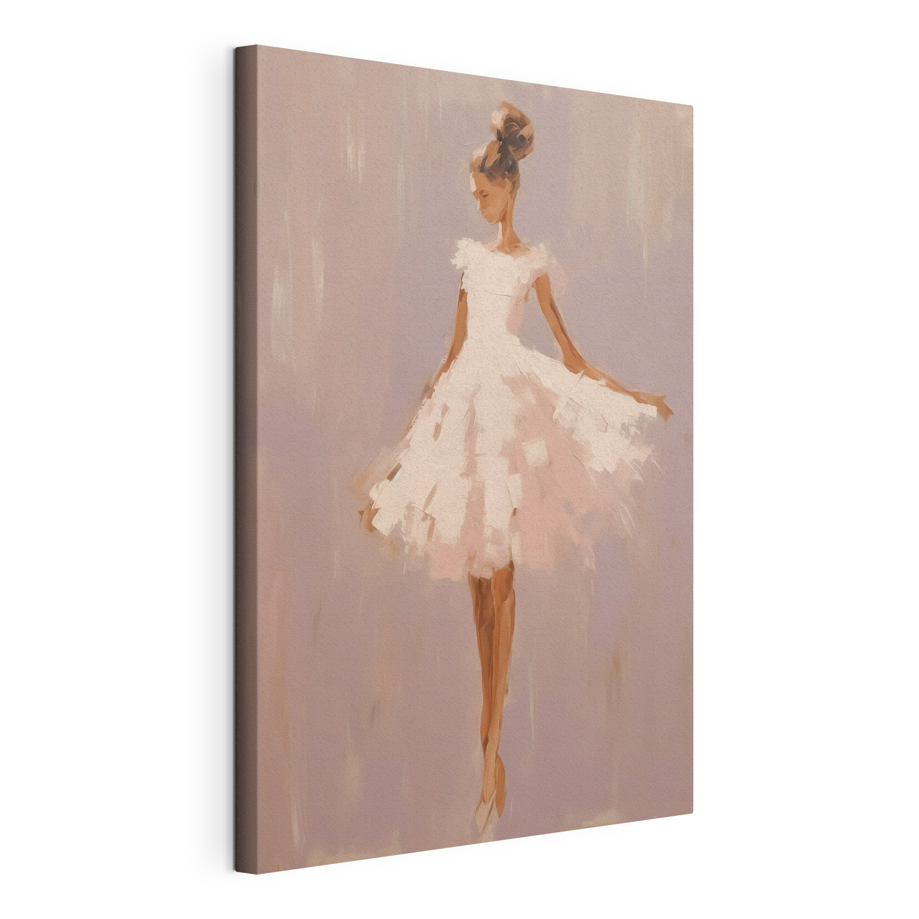 Painting of a woman in a white dress