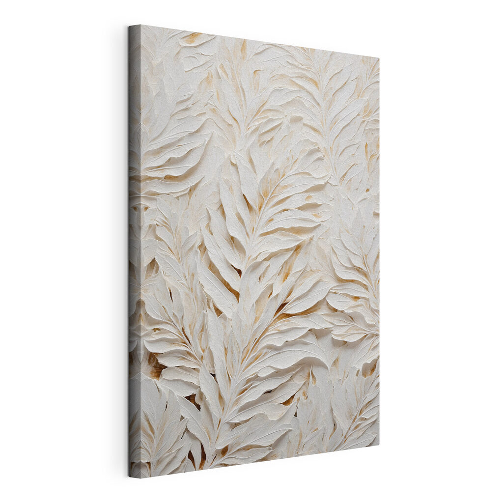 White and brown leaf pattern