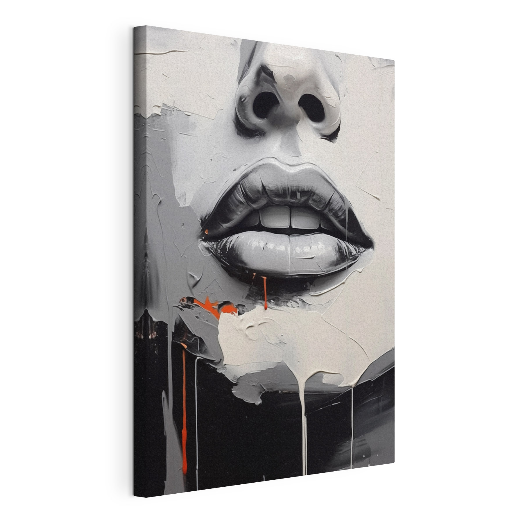 Painting of a woman's lips