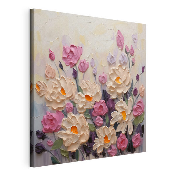 Painting of flowers and leaves