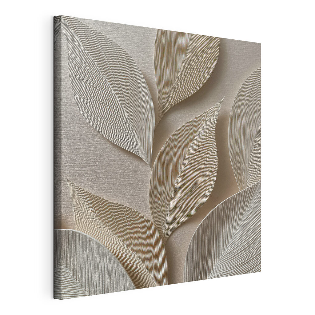 Elegant leaf patterns in neutral tones