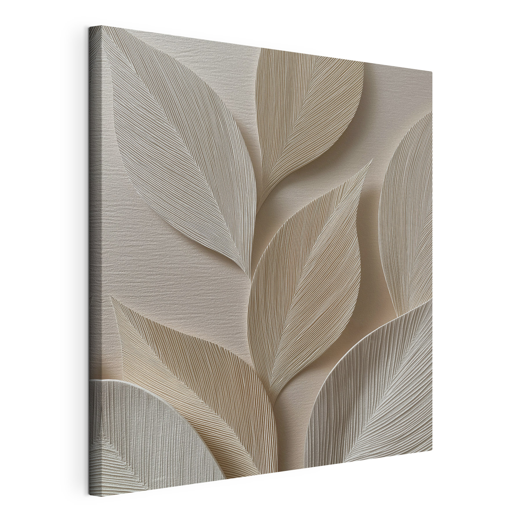 Elegant leaf patterns in neutral tones