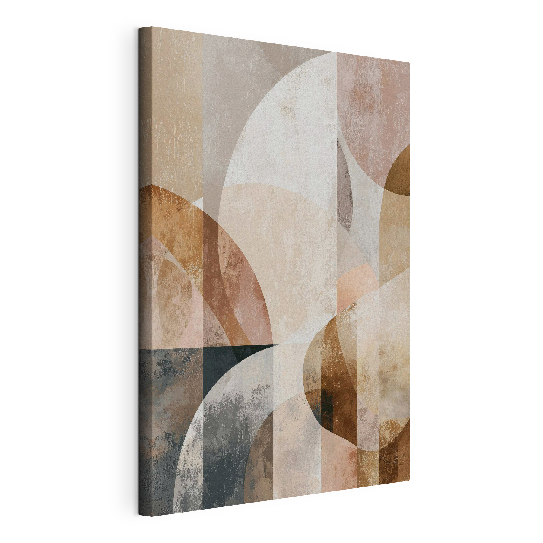 - Abstract shapes in soft earth tones