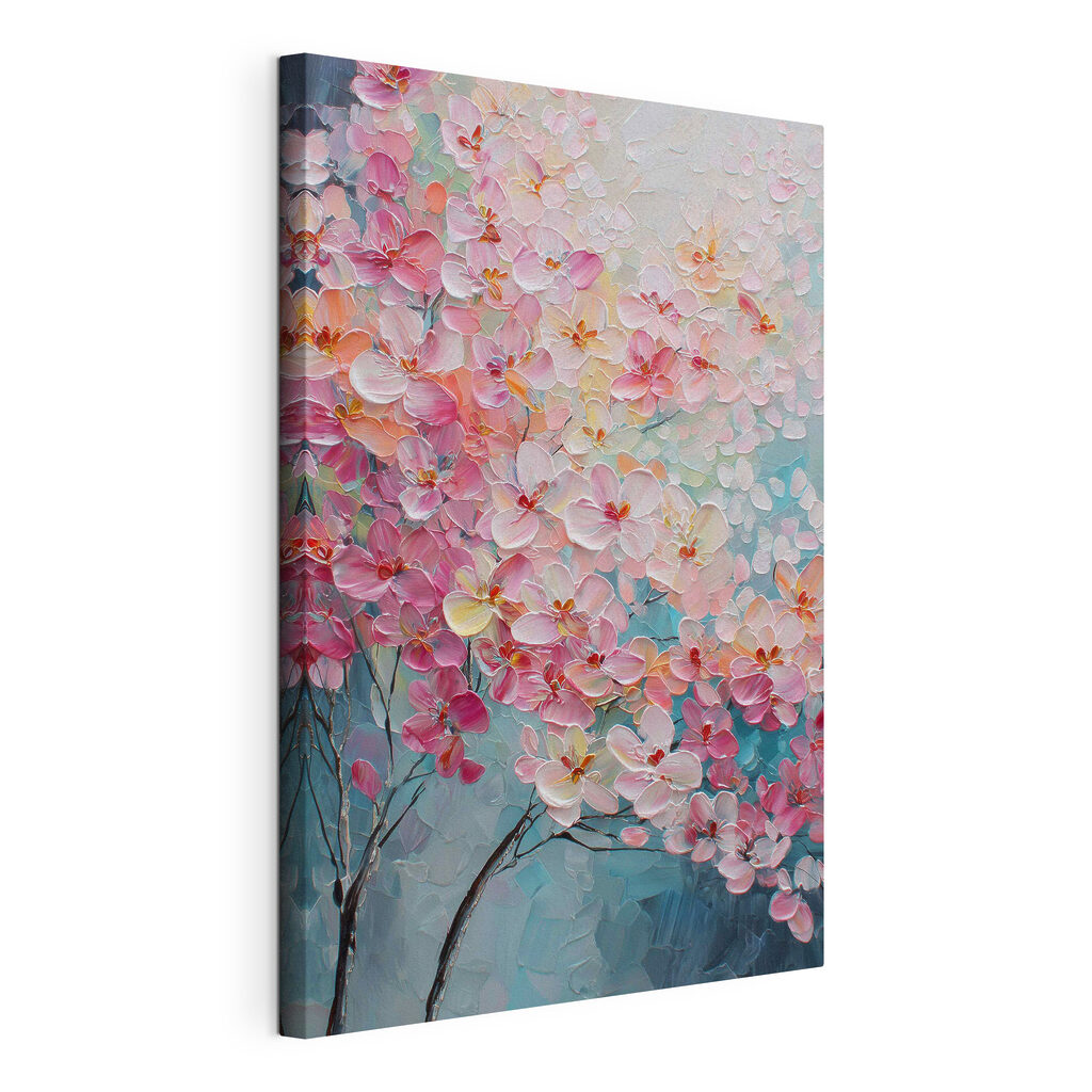 Painting of pink flowers