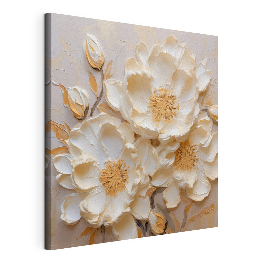 White flowers on a wall White flowers on a wall