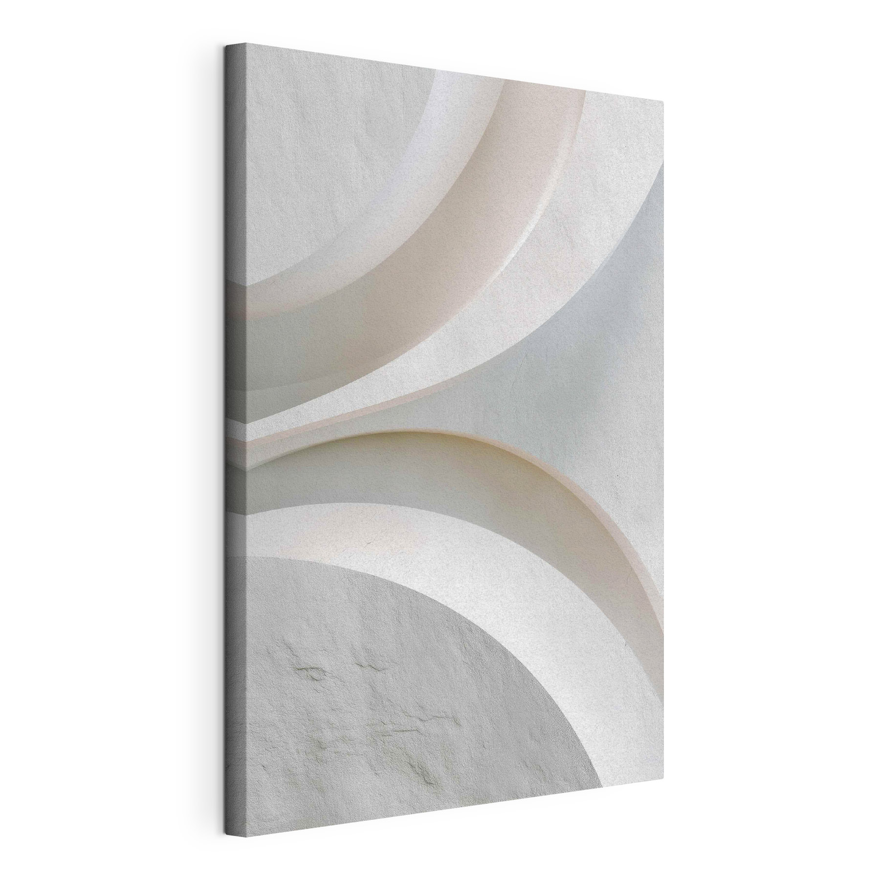 White wall with curved lines
