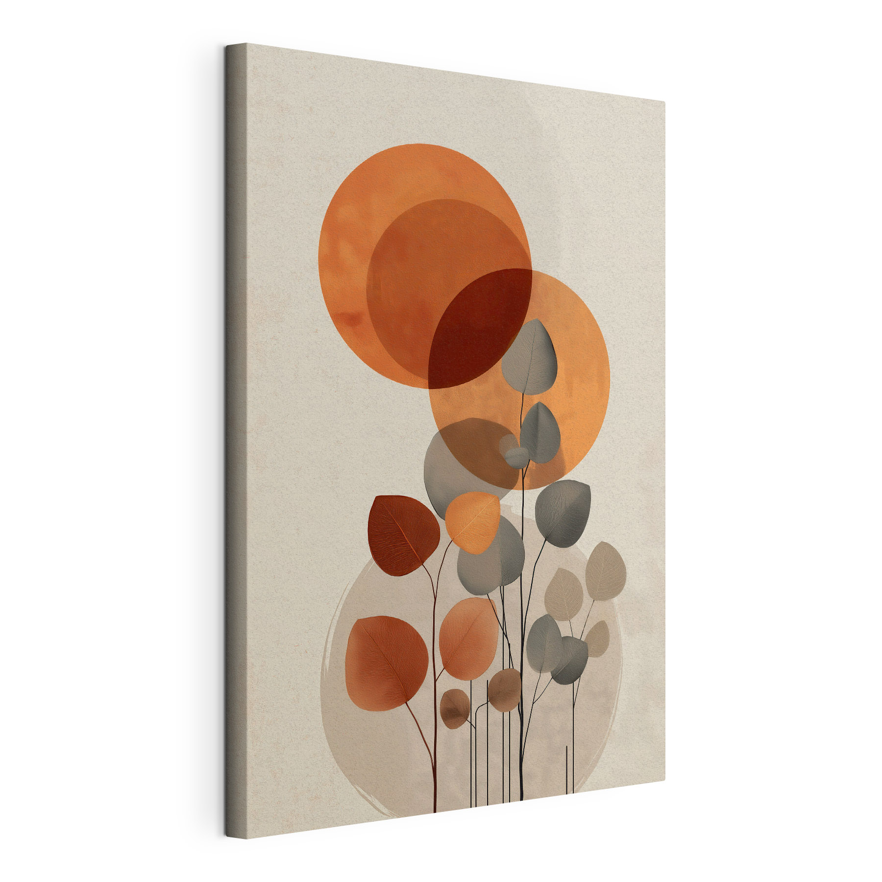 Group of leaves with circles
