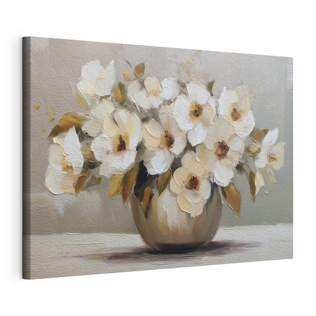 Painting of flowers in a vase