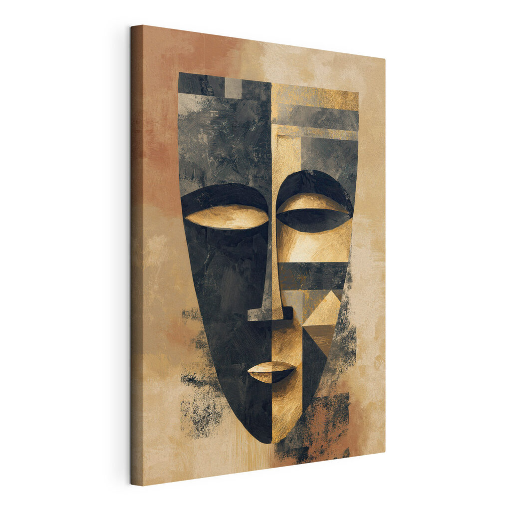 Abstract art depicting a stylized face Abstract art depicting a stylized face