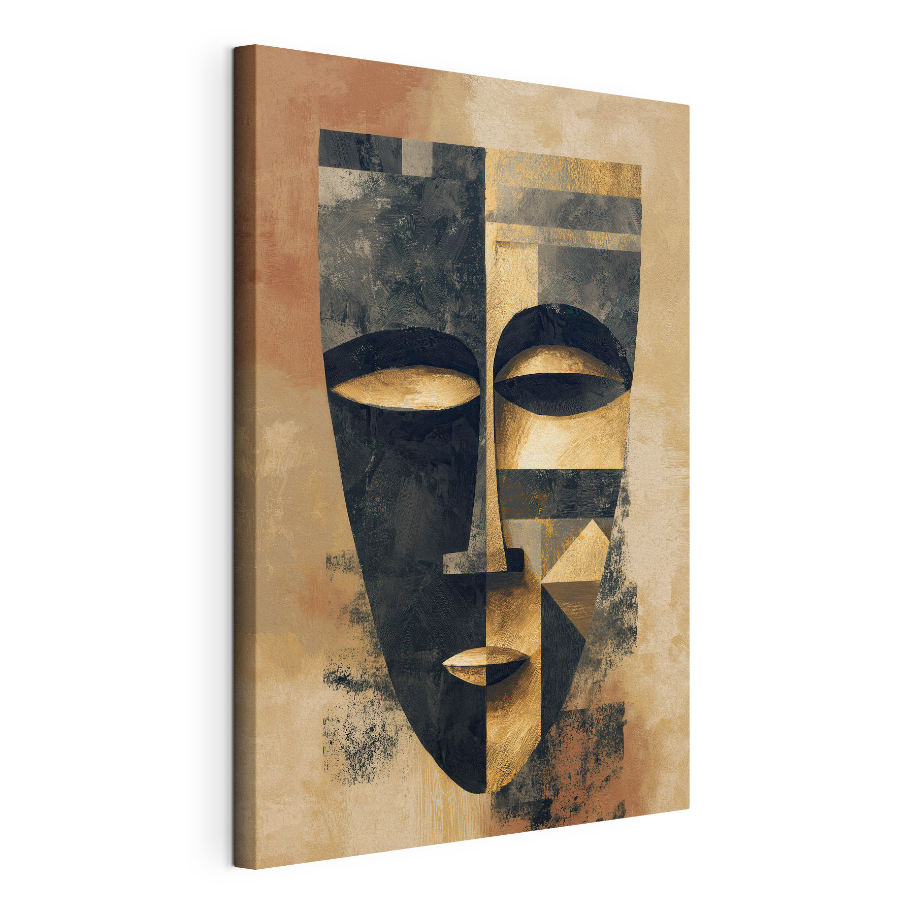 Abstract art depicting a stylized face Abstract art depicting a stylized face