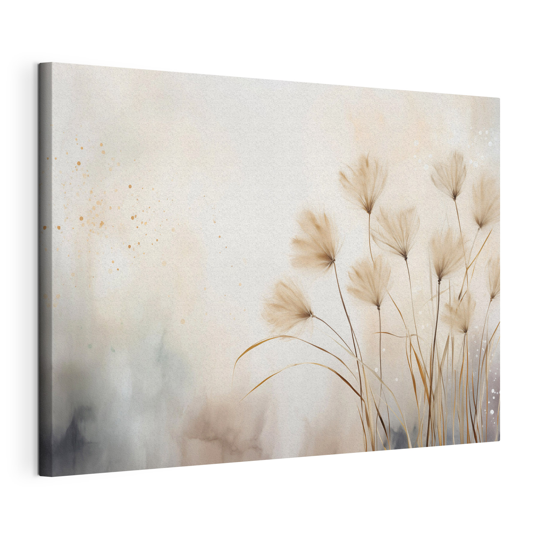 Gentle grasses dance in soft breeze