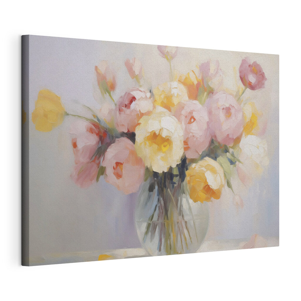 Painting of flowers in a vase