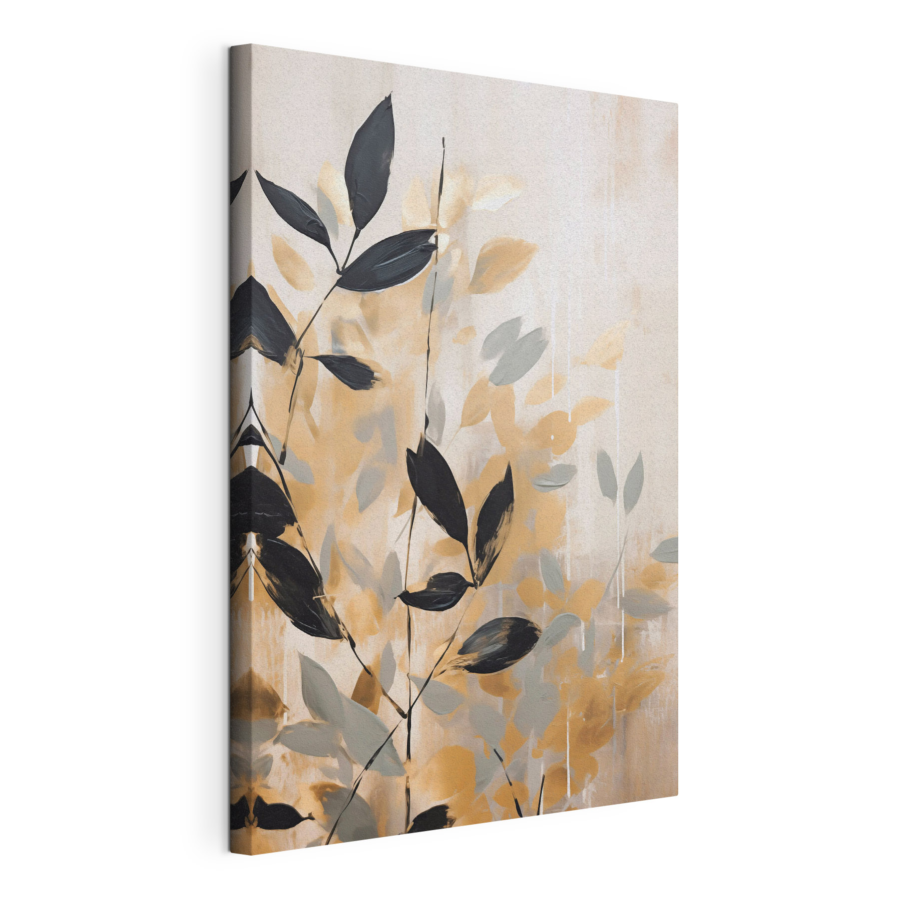 Painting of leaves on a wall Painting of leaves on a wall
