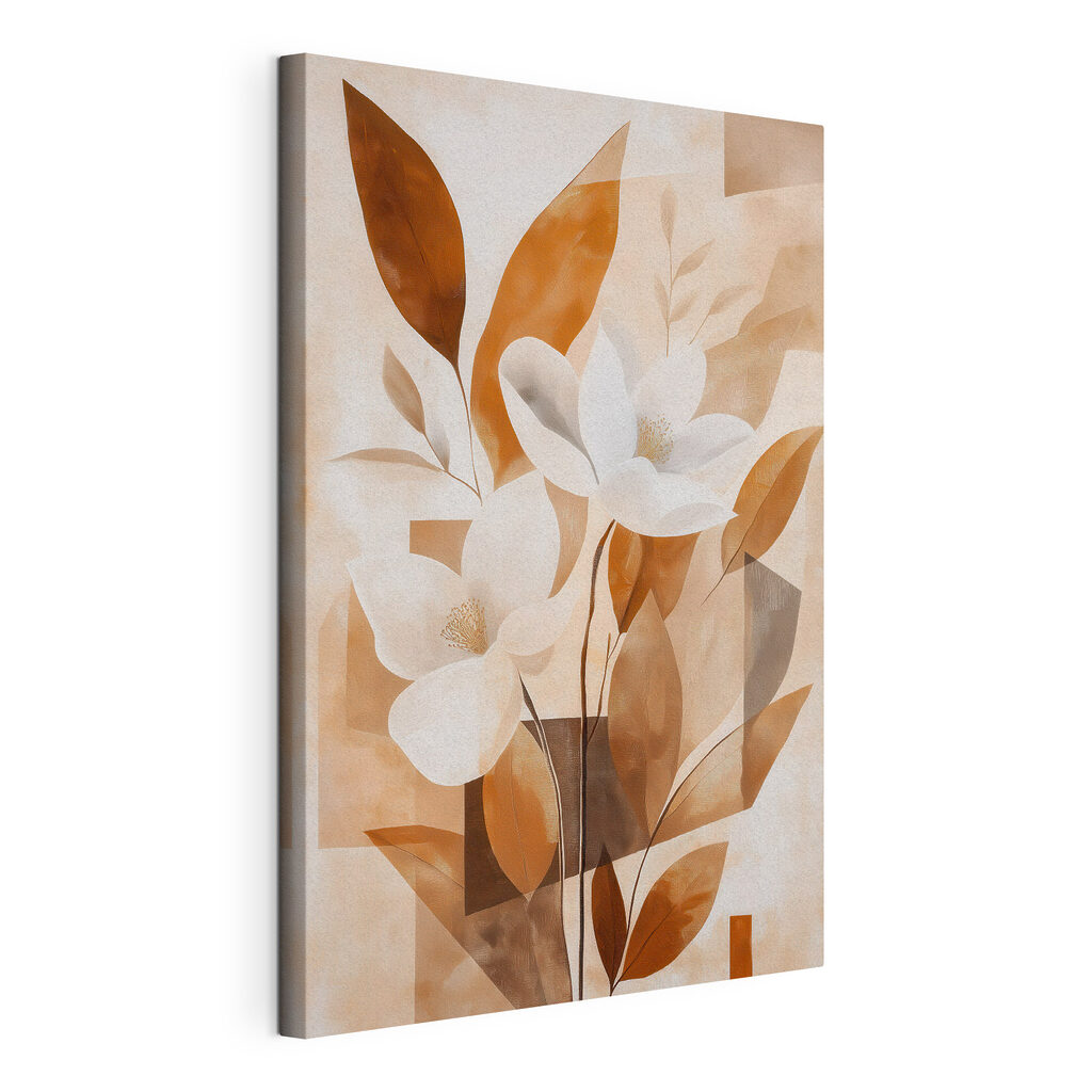 Painting of flowers and leaves