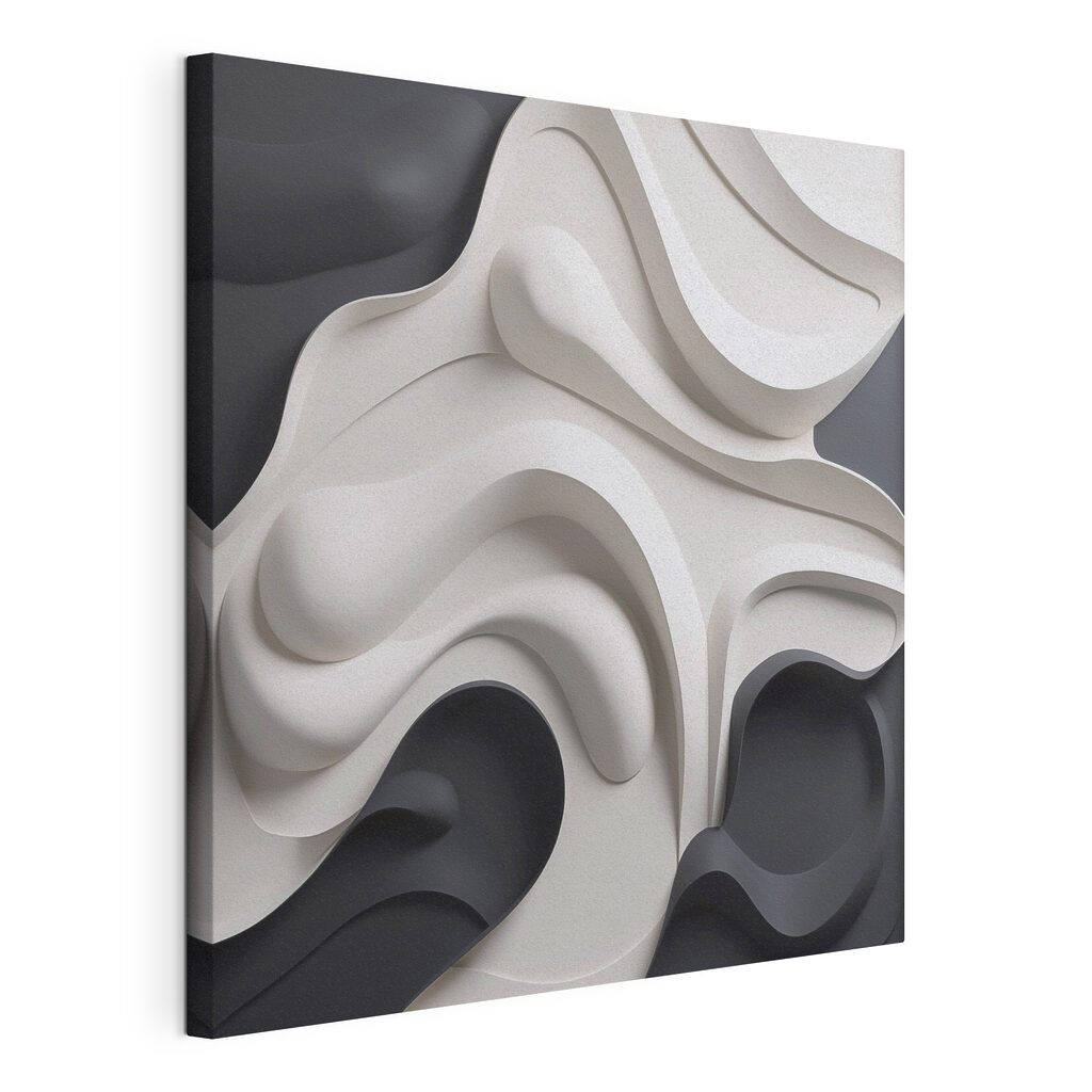 Black and white wavy shapes Black and white wavy shapes