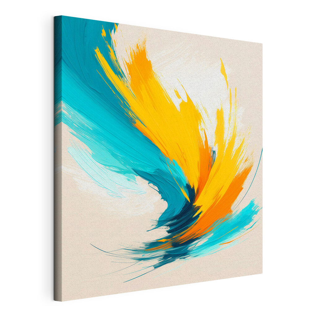 Blue and yellow paint swirls Blue and yellow paint swirls