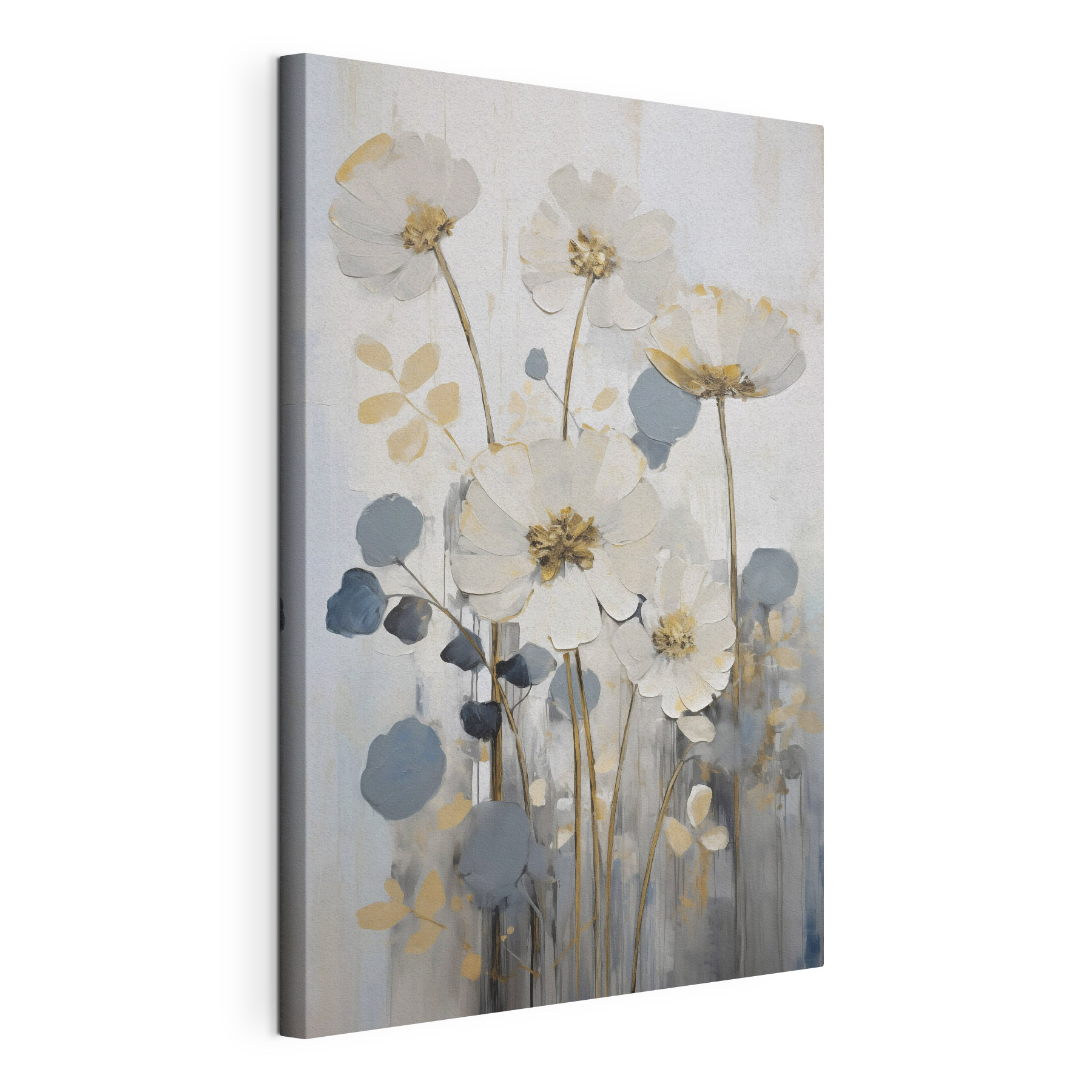 Painting of flowers and leaves