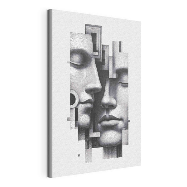 Картина Чорно-біле зображення двох облич (Артикул: s49242) Картина Картина Чорно-біле зображення двох облич (Артикул: s49242)