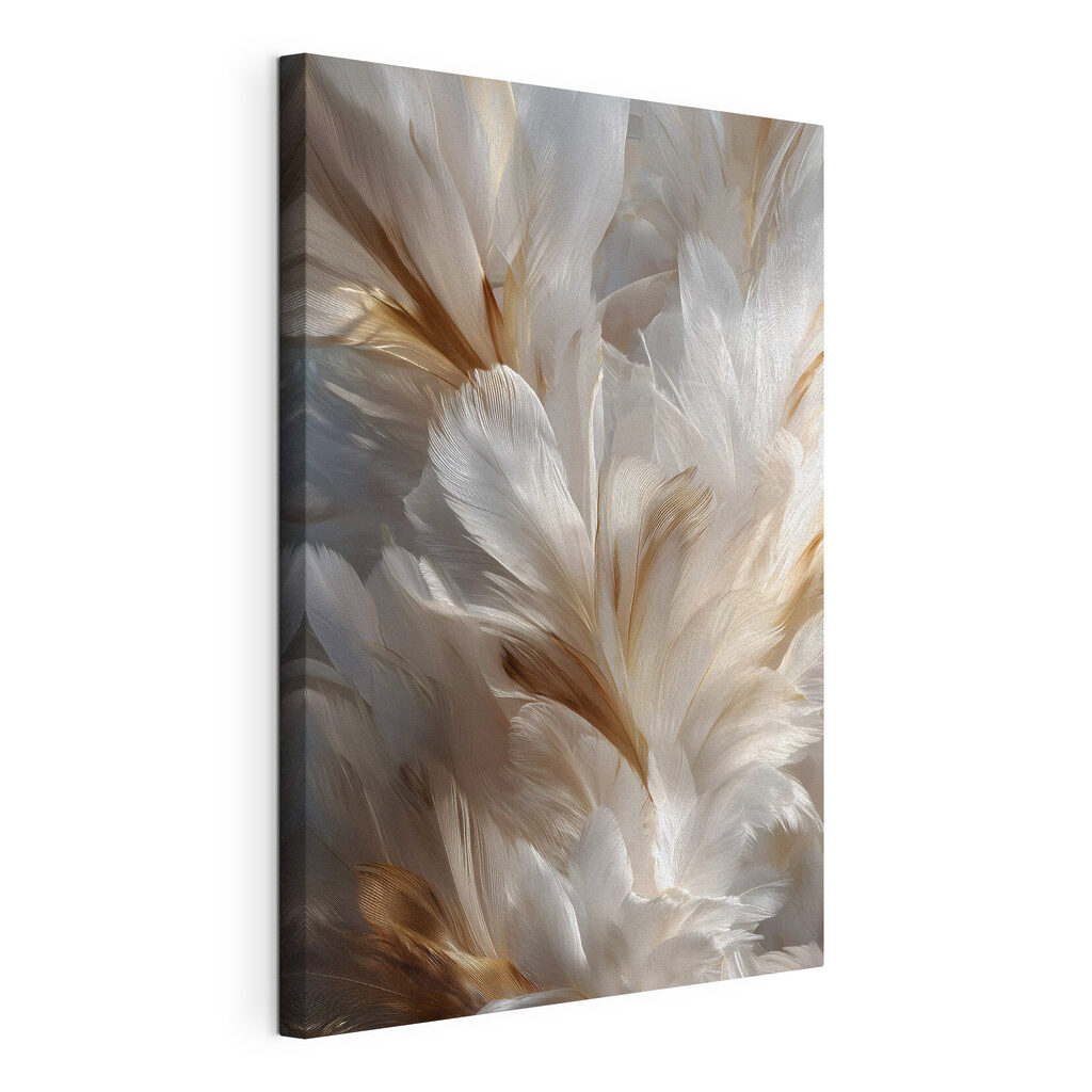 Delicate feathers in gentle hues