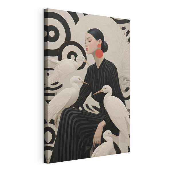 Картина Жінка, що сидить поруч із білими птахами (Артикул: s49254) Картина Картина Жінка, що сидить поруч із білими птахами (Артикул: s49254)