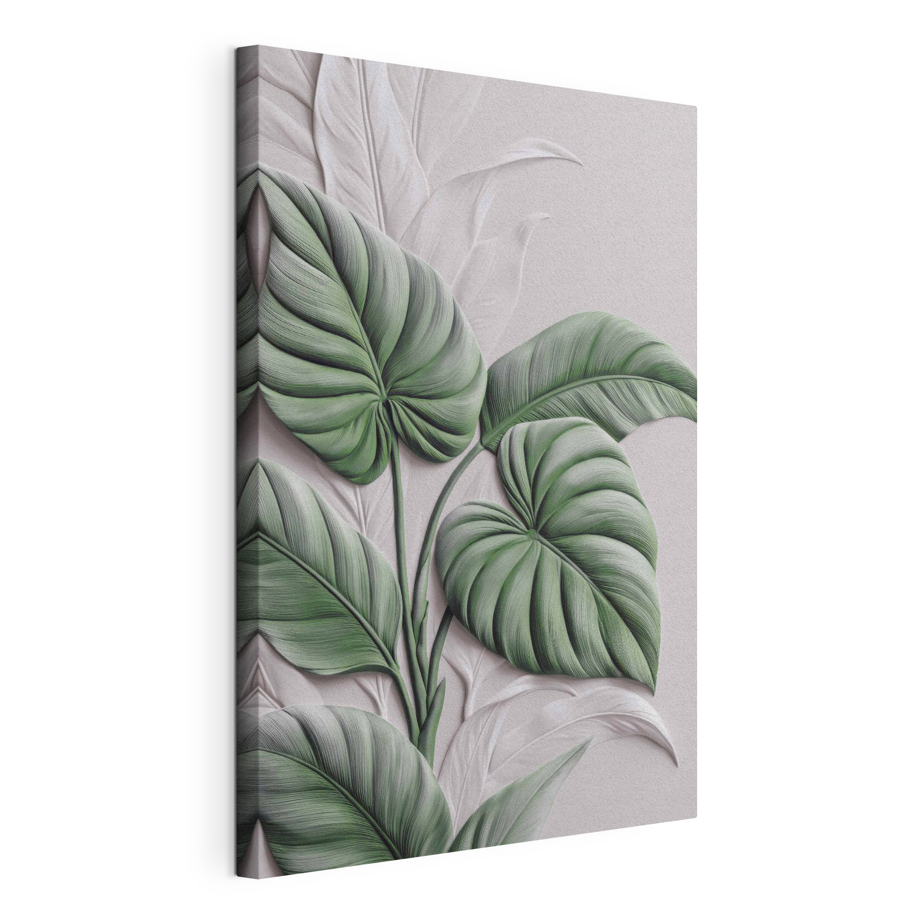 Lush greenery on textured background Lush greenery on textured background