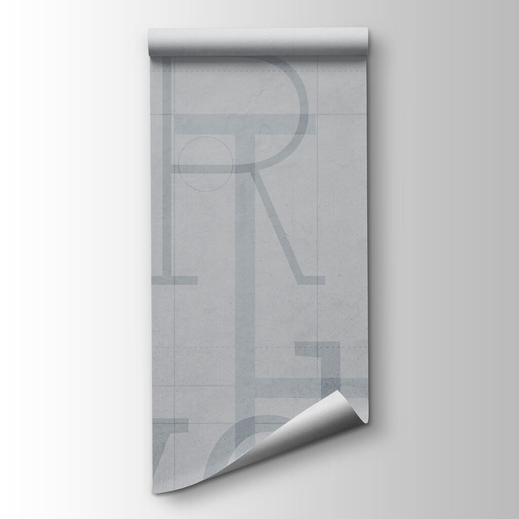 Grey background with letters Grey background with letters