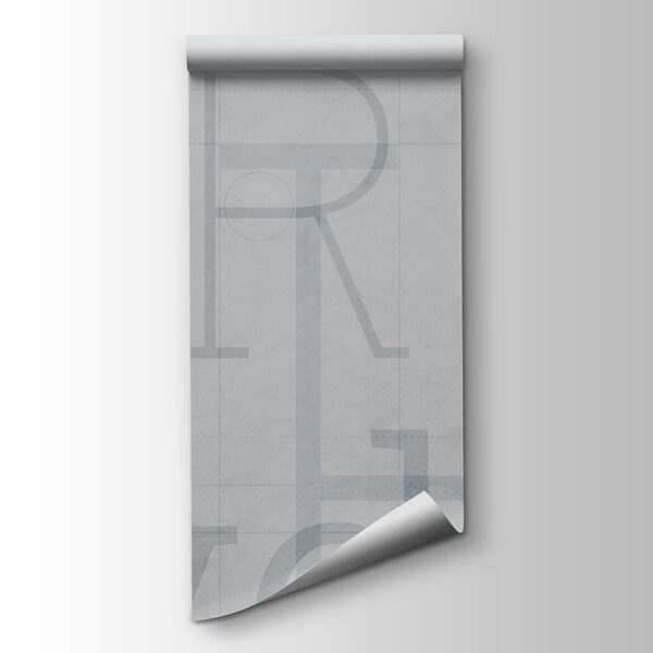 Grey background with letters Grey background with letters
