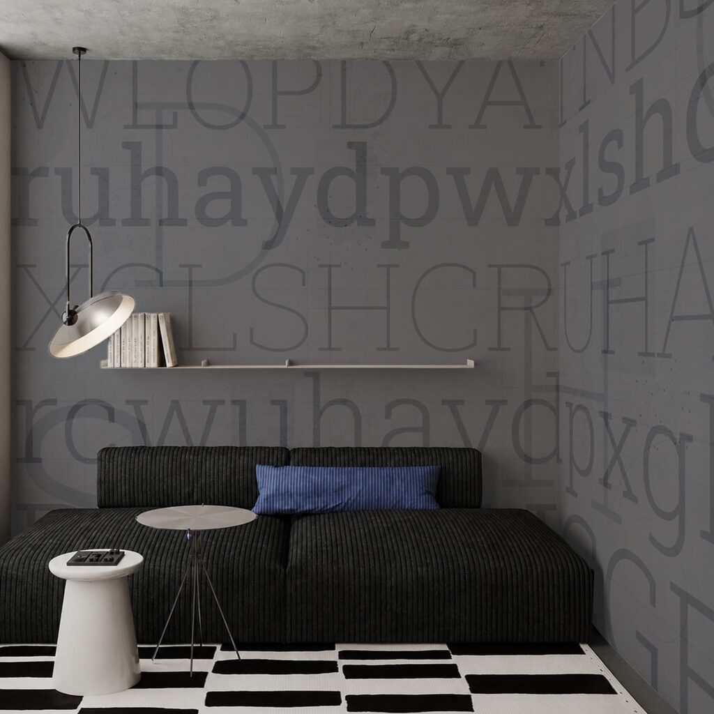 Сірий фон з літерами