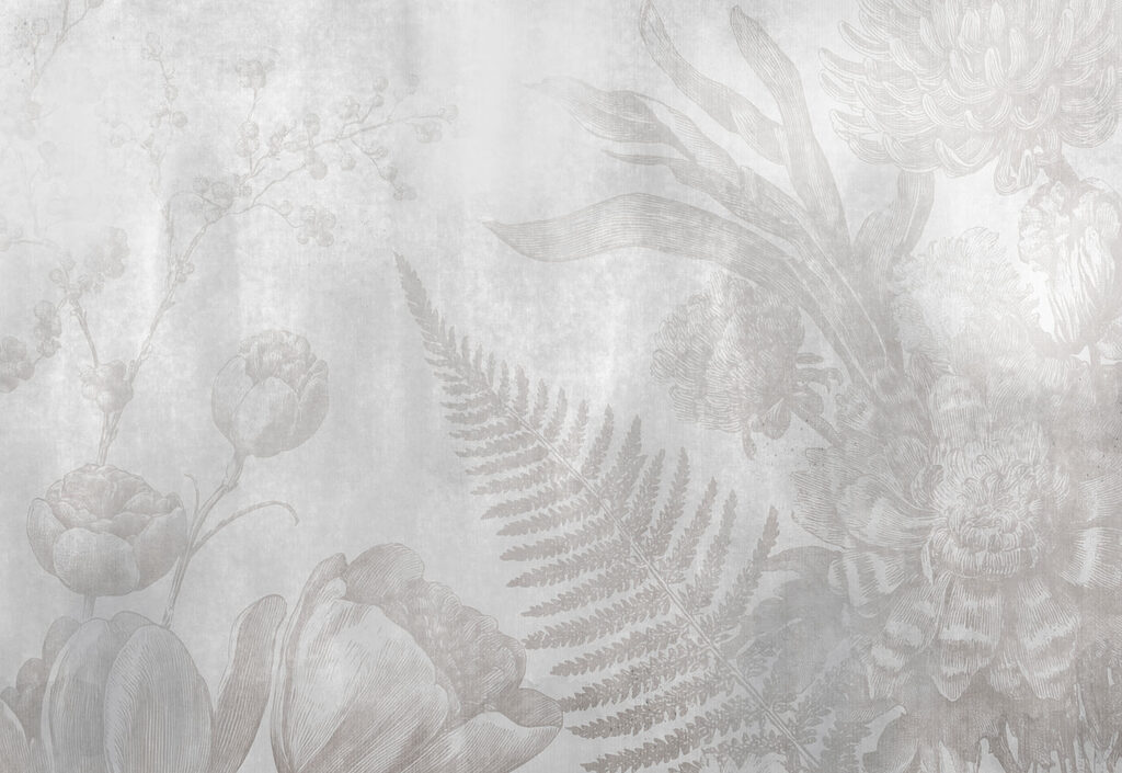 Grey and white floral pattern Grey and white floral pattern