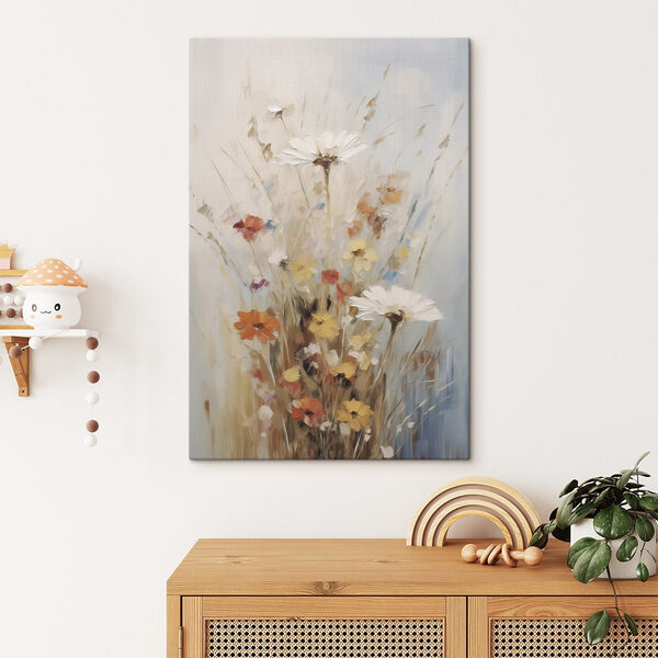 Painting of flowers in a vase