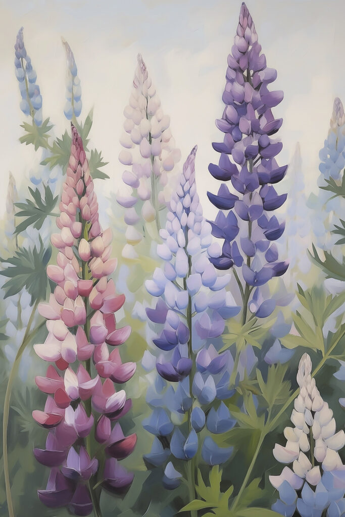 Painting of flowers on a wall
