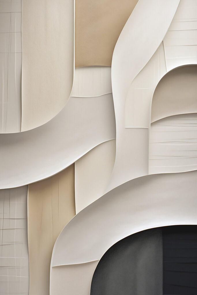 White and brown wall