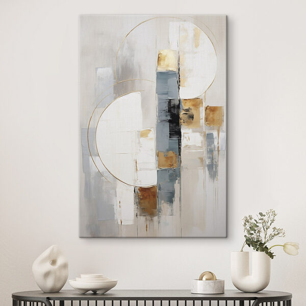 Abstract shapes in serene colors