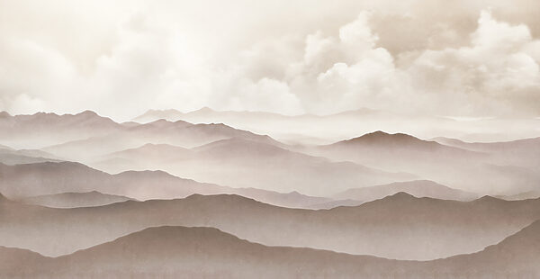 Foggy landscape of mountains Foggy landscape of mountains