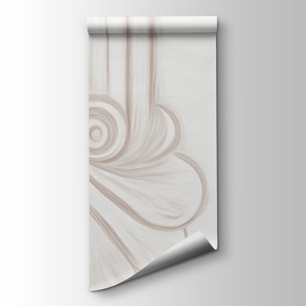 White wall with ornate designs White wall with ornate designs