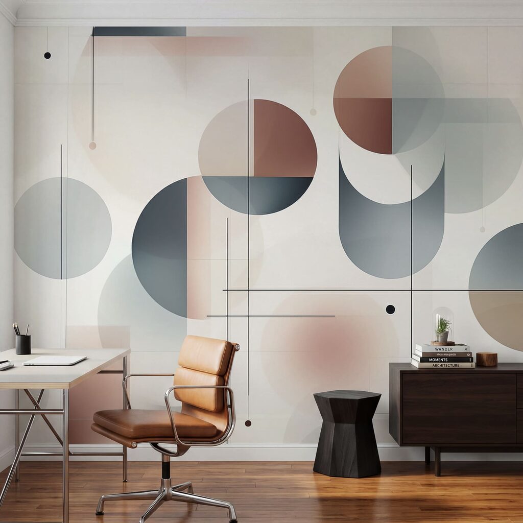 Геометричні фігури в ніжній кольоровій гамі