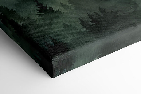 Foggy forest with trees Foggy forest with trees