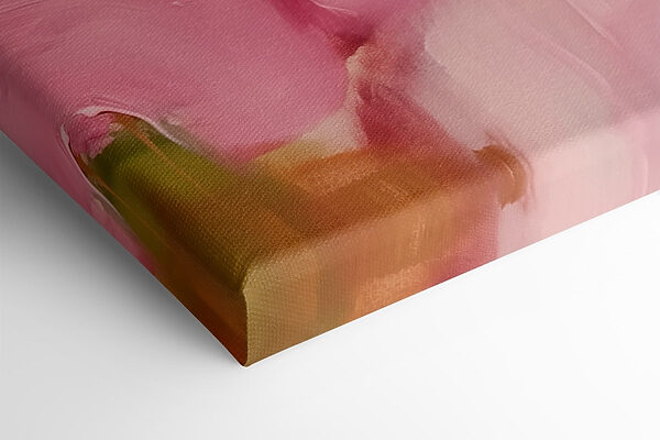 Painting of pink and green colors