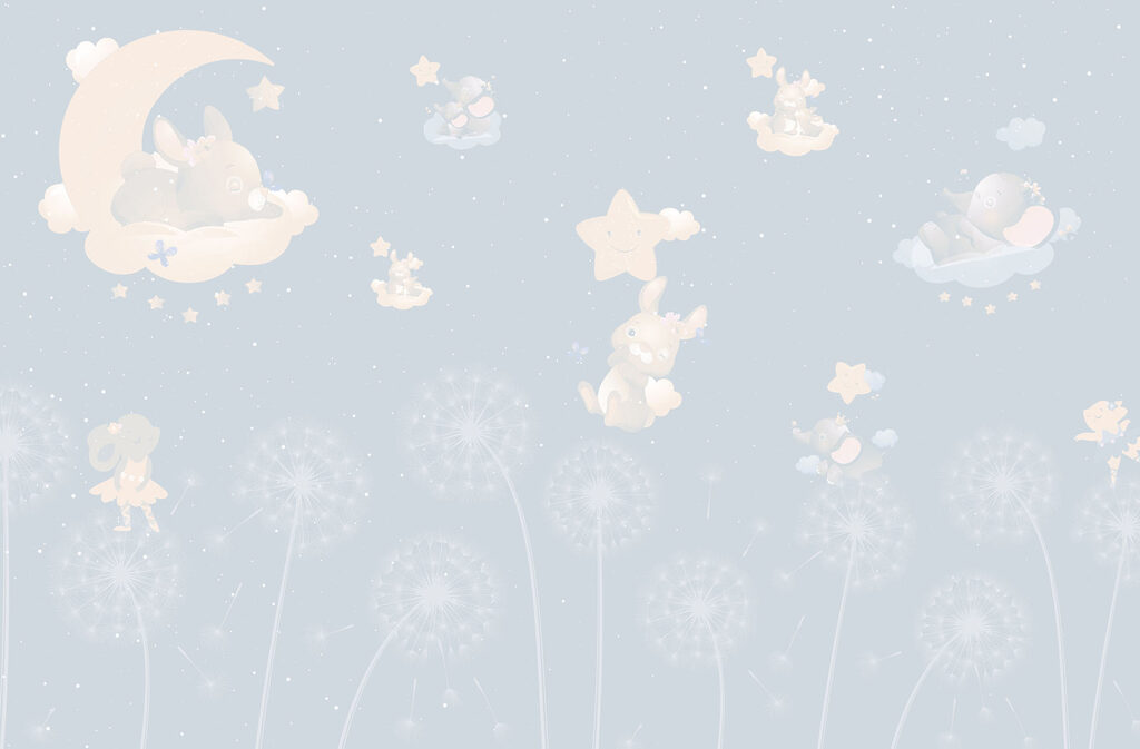 Wallpaper with cartoon animals
