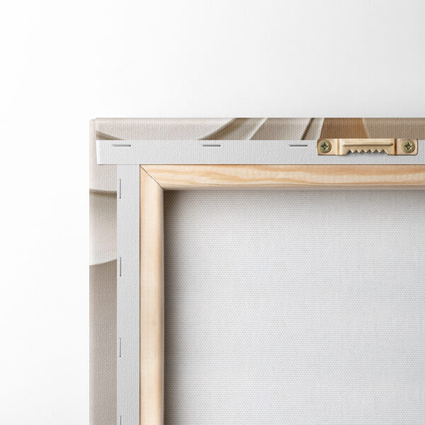 White and tan wall art