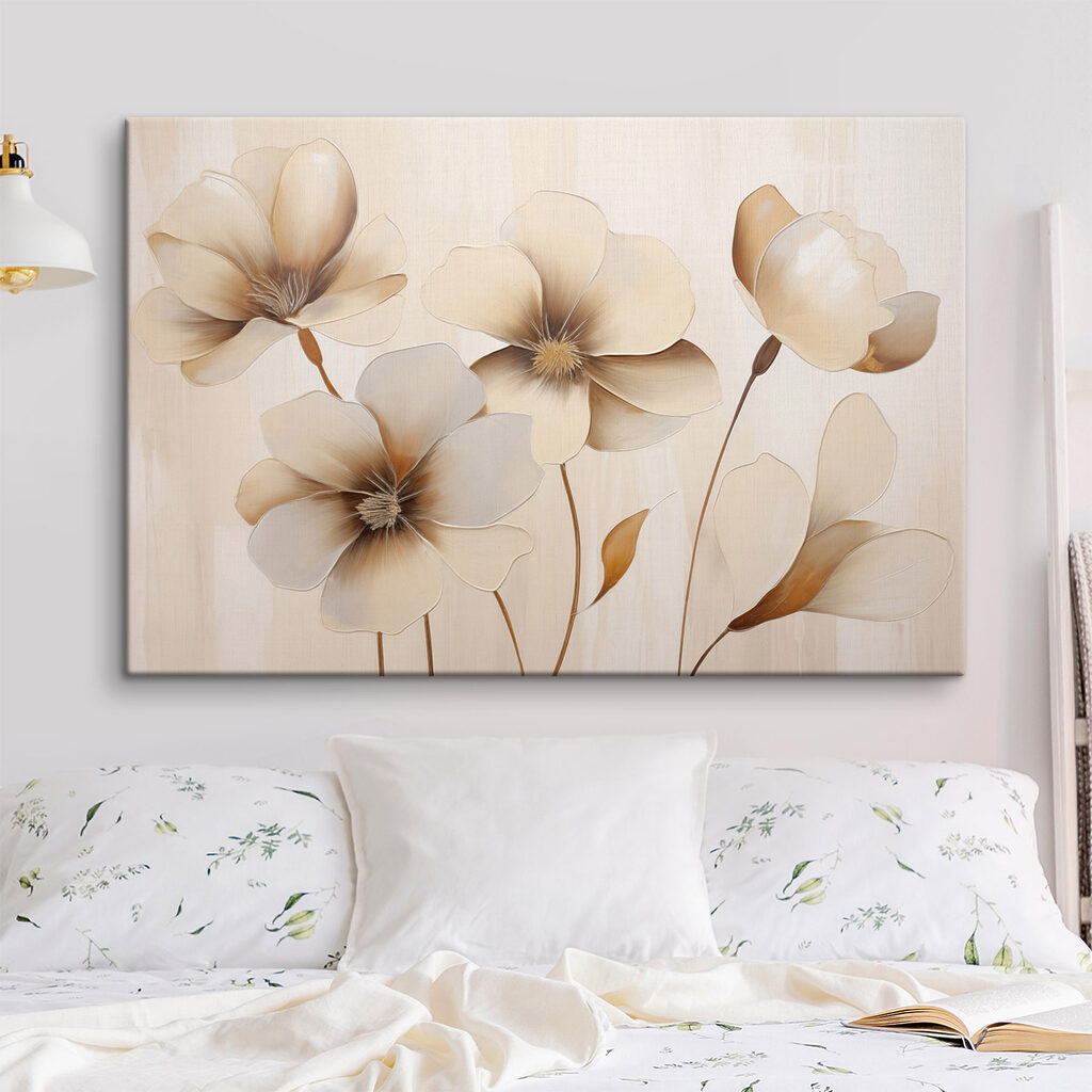 Elegant floral artwork in soft tones Elegant floral artwork in soft tones