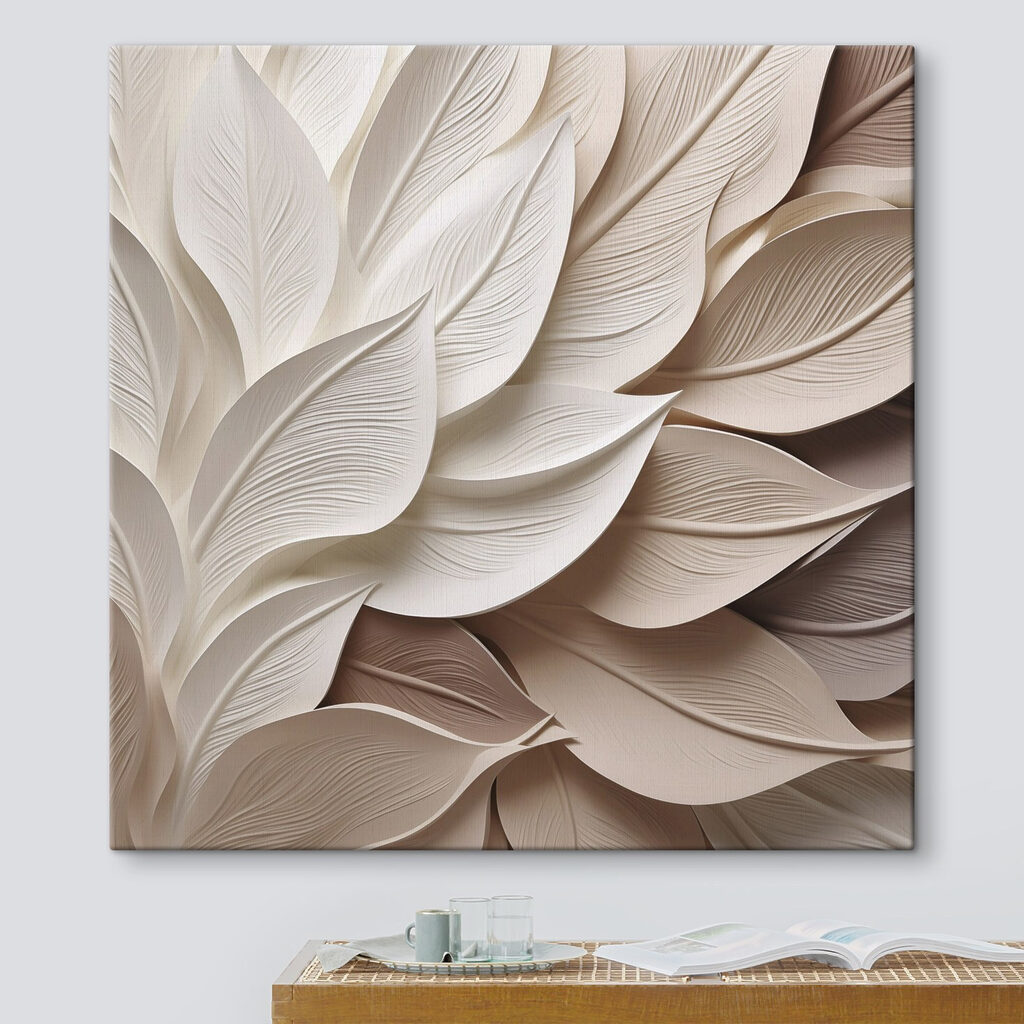 Elegant layers of sculpted leaves Elegant layers of sculpted leaves