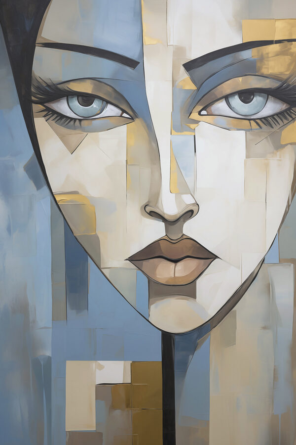 Painting of a woman's face Painting of a woman's face