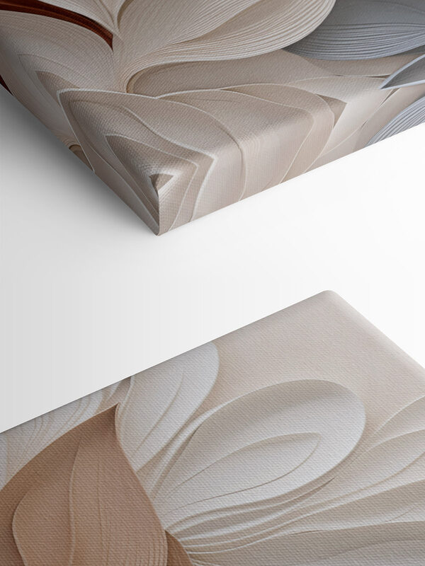 Softly flowing paper leaf design