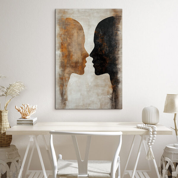 Face to face of a person