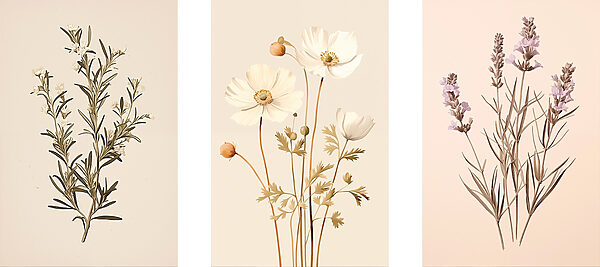 Painting of white flowers