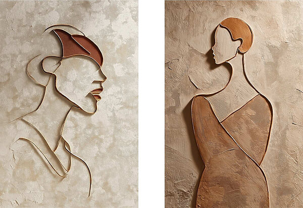 Collage of images of women